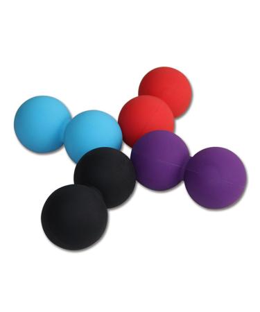 Frcolor Plantar fasciitis massage peanut silicone roll foot sole relaxation ball muscle roll Double massage yoga ball peanuts massage ball whole body massage ball fascia ball fitness red