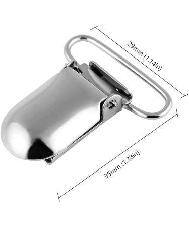 15 Pack Metal Pacifier Clips - Silver Duck Beak Insert Baby Pacifier Chains - Durable Braces Clip Straps for International Shipping - Buy Online on GoSupps.com