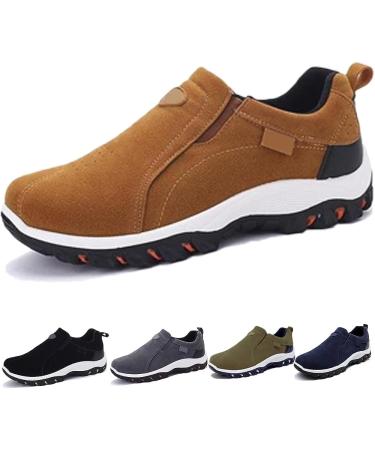 Men's Orthopedic Hiking Shoes with Good Arch Support - Breathable, Lightweight, Non-Slip - Size 11, Brown - Buy Online on GoSupps.com