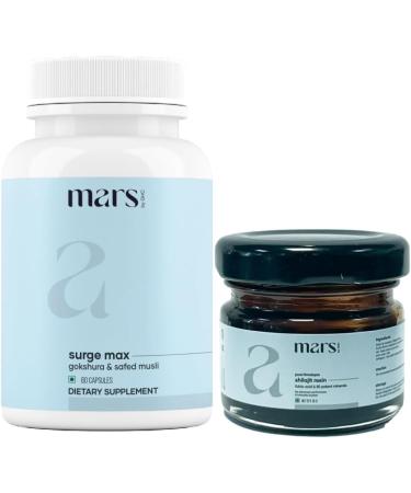 mars by GHC Power Pack Combo Pack | Shilajit Resin Gold & SurgeMax Capsules (60 Count) | Powered with Gokshura & Safed Musli | Supports Vitality, Energy & Overall Well-Being | Good Health Company - Buy Online on GoSupps.com