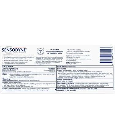 Sensitivity Toothpaste Extra Whitening - 24/7 Protection 4 oz (Pack of 2) | Sandyne International Shipping - Buy Online on GoSupps.com