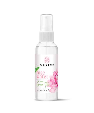 Rosewater Hydrating Spray with Green Tea | Rose Water Facial Toner with Green Tea (1.7 oz Travel Size)