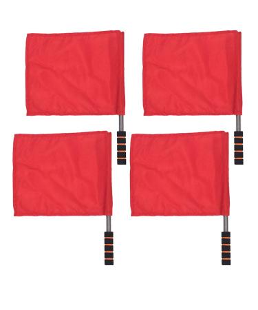 Flags Sports Training Flag Sports Official Flag Linesman Flags Marking Flag Landscape Flags Yellow Green Red White Color for Soccer Volleyball Football Tracks 4pcs (White) Flags Red Flag