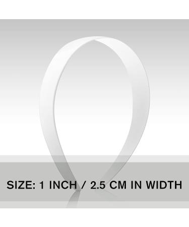 VOKOY 24 Pcs White Plastic Headbands - 1 Wide No Teeth Plain DIY Hair Bands for Girls and Women - Buy Online on GoSupps.com