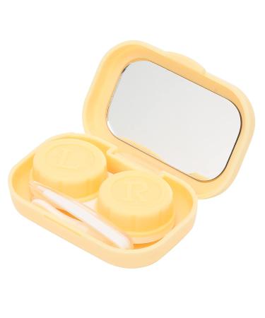 Dekaim Cute Portable Contact Lens Case Holder - Yellow Storage Set for Travel & Everyday Use | International Shipping Available - Buy Online on GoSupps.com