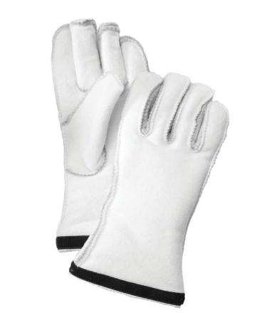 Hestra Unisex Heli Ski Liner 5-Finger I Insulated Glove Liner Off White 11