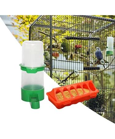 and Water Feeder Set Feed Bucket Duck Feeding Dispenser Bird Watering Bottle Cage Hanging Poultry Waterer for (Medium) - Buy Online on GoSupps.com