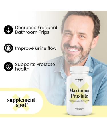 Maximum Prostate Supplements for Men 600 mg Beta Sitosterol & 100 mg DIM Per Serving Mens Health Supplements for Urinary Support & Bladder Control (60 Caps) - Buy Online on GoSupps.com