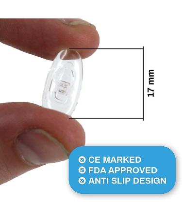 SPORTS WORLD VISION Eyeglass Nose Pads - 10 Pairs 15mm Silicone Teardrop Push Fit for Comfortable Eyewear Solutions - Buy Online on GoSupps.com