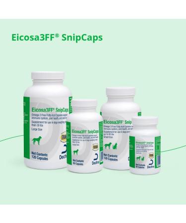 Eicosa3FF SnipCaps Omega 3 Free Fatty Acid Capsules for Dogs - Large 120 ct - Buy Online on GoSupps.com