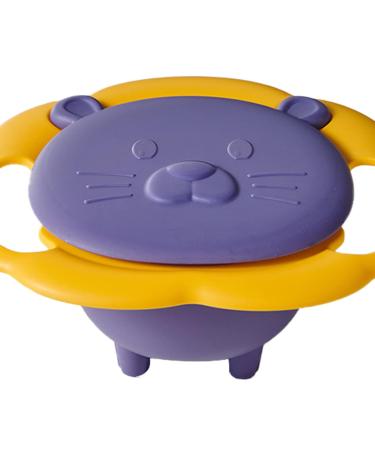 Kids Rotating Spill-Proof Bowl - 360 Baby Gyro Bowl for Toddlers | Purple Tableware - Buy Online on GoSupps.com