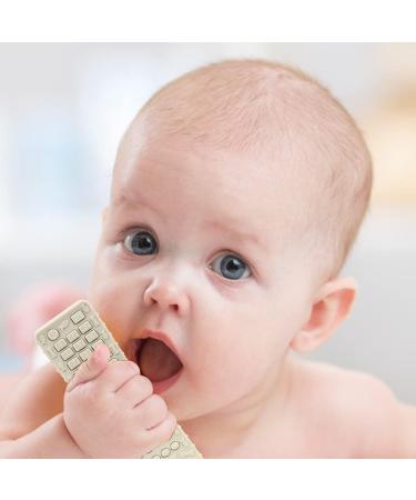 2Pack Silicone Baby Teething Toys | TV Remote Control Shape Teether for Babies 3-12 Months | Soft Chew Toys for Boys or Girls | Grey+White - Buy Online on GoSupps.com