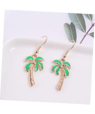Korean Green Dangle Post Earrings for Women - Delicate Ear Drop Jewelry - Buy Online on GoSupps.com