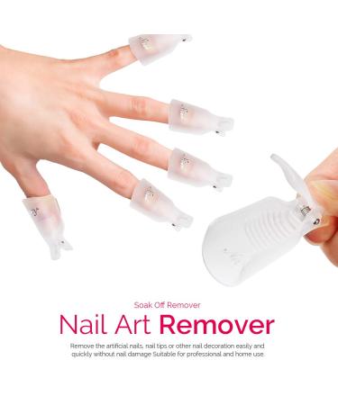 Teenitor Gel Nail Remover Kit with 10 Gel Clip Removers, Brush, Files, Buffer Block, Cuticle Peeler, Stainless Steel Tools & 115 Lint-Free Cotton Pads - Buy Online on GoSupps.com