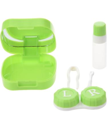 ENERRGECKO Field Green Contact Lens Case with Fun Face Expressions - Stylish & Functional Eye Care Accessory - Buy Online on GoSupps.com