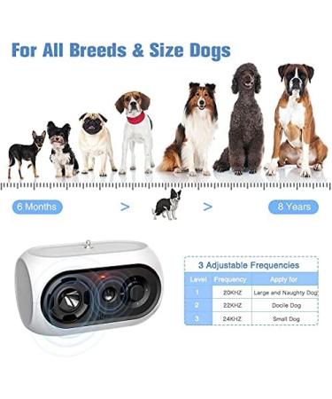 Antibell for Dogs - 3 Ultrasonic Anti-Bark Device with Adjustable Frequency & 33ft Range - Effective Sonic Bark Control - Buy Online on GoSupps.com