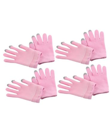 FOMIYES 4 Pairs Moisturizing Gloves Hand Spa Women Hand Care Gloves Lotion Dry Skin Womens Glove Gloves Night Gloves Women Gel Gloves Conductive Yarn Miss Pink Skin Care Cosmetic