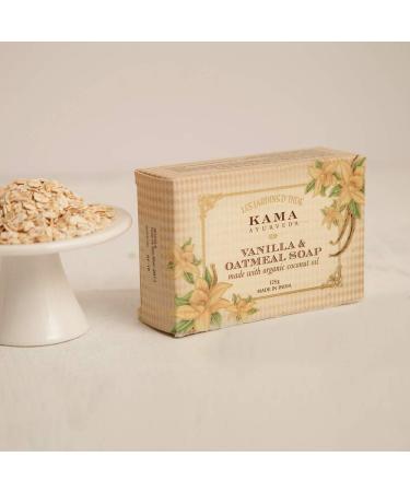 Kama Ayurveda Vanila and Oatmeal Soap with Organic Coconut Rice Bran and Castor Oils 125g - Buy Online on GoSupps.com