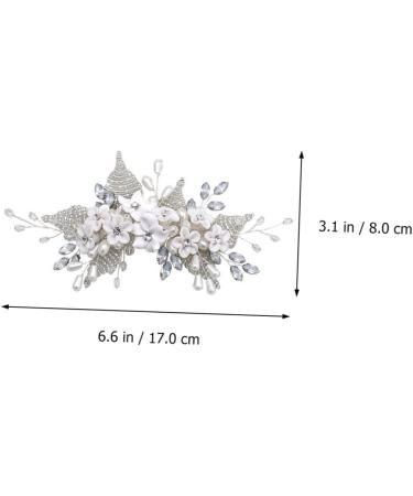 DOITOOL 1pc Bridal Headwear Wedding Headpiece for Bride Hair Rhinestones Hair Side Combs Pearl Flower Hair Comb Bridal Headpiece Decor Wedding Headdress Headband Crystal Miss - Buy Online on GoSupps.com