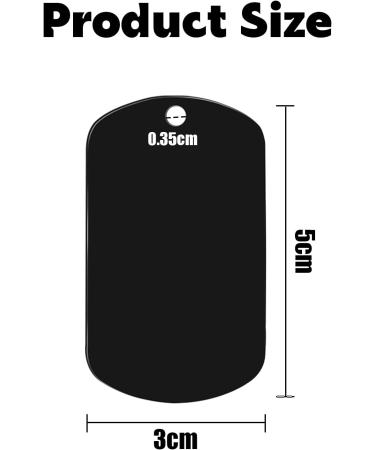 KSvaye 25-Pack Aluminum Dog Pendant Blanks - Engravable Keychain Blanks for Handicrafts (3x5 cm) - Black with Hole - Buy Online on GoSupps.com