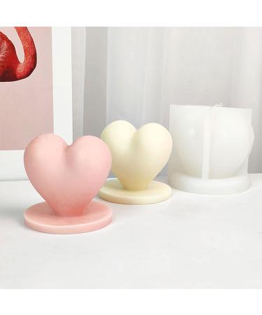 3D Love Heart Silicone Candle Making Molds with Base - Ideal for Candles, Soap, Wax, and Chocolate DIY Crafts - Buy Online on GoSupps.com