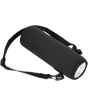 1L Neoprene Water Bottle Cover - Thermal Holder for Outdoor Sports - Scalding-Safe Black Bottle Pocket with Belt - Buy Online on GoSupps.com