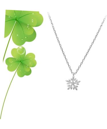 CHILDWEET Women Necklace Sterling Silver Necklaces Gemstone Necklace Women Jewelry Miss Fashion Crystal Chain - Buy Online on GoSupps.com