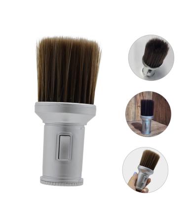 Beavorty Powder Brush - Large Retractable Hairdresser & Barber Brush for Neck & Shaving - 13.5x6cm Silver - Buy Online on GoSupps.com