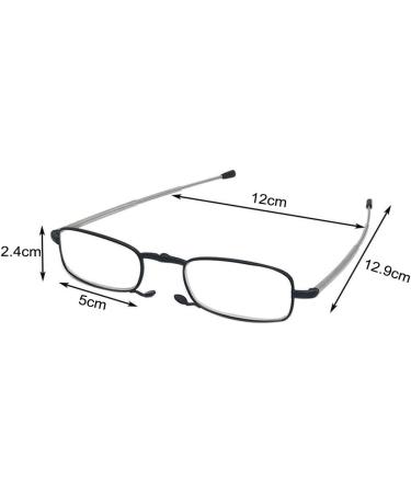 Cokobin Foldable Reading Glasses | Stainless Steel Anti-Blue Light | Mini Reading Aid for Men & Women | Hard Shell Case | Black +1.0 - Buy Online on GoSupps.com