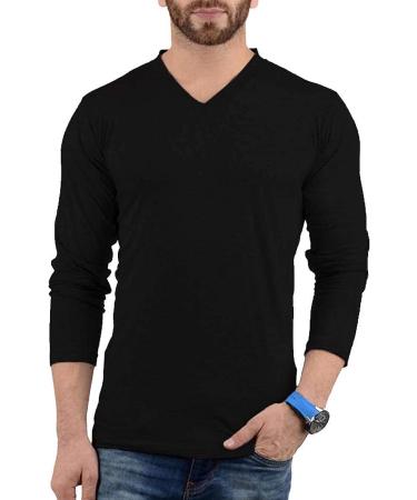 Decrum V Neck Long Sleeve Men's T-Shirts Multipack - Set of 3 | Soft & Comfortable Full Sleeve Tees for Men - X-Large - Buy Online on GoSupps.com