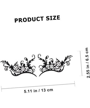 Beavorty 10 Pairs lace eye stickers black stickers black eyeliner pen stickers halloween eye liner hollow 13x6.5cmx2pcs Blackx2pcs - Buy Online on GoSupps.com