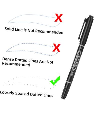 DOITOOL 6pcs Water-resistant Skin Professional Position Tattoos Makers Waterproof Tools Markers Embroidered 13.9x1.8cm Black - Buy Online on GoSupps.com