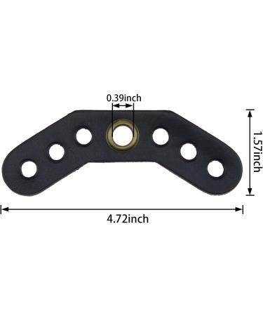 Haidong 2 pcs Leather Bow Yoke Set with Metal Grommet for Compound Bow Wrist Sling - Black Leather - Buy Online on GoSupps.com