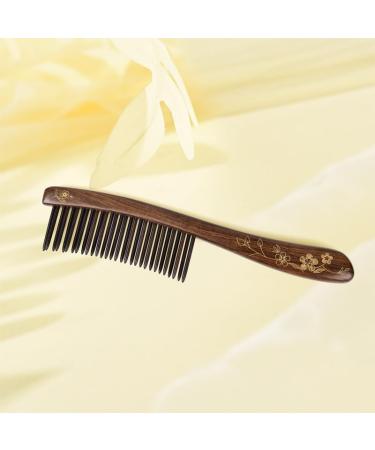 Hair Straightener Solid Wood Toothed Comb Hair Care Fluffy Comb With Handle Straightening Comb Styling Comb Curly Hair Brush - Buy Online on GoSupps.com