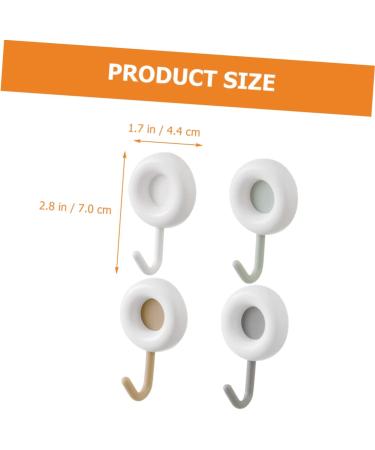 Alipis 8 Pcs No Punching Hook Heavy Duty Hook Towel Hanger Hooks Punch Hook Wall Hanging Coat Hook 7X4.4CMx2pcs Assorted Colorx2pcs - Buy Online on GoSupps.com