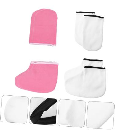 Beaupretty Shower Glove 4 Pairs Hand and Foot Mask Silicone Gel Moisturizing Socks Paraffin Wax Bath Accessories Moisturizing Gel Gloves Rejuvenating Gloves Spa Socks Tool Kit Thicken - Buy Online on GoSupps.com