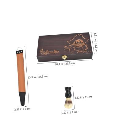 Frcolor Men's Razor Set - Premium Shaving Brush & Wood Case - Stylish & Durable Grooming Essentials - Buy Online on GoSupps.com