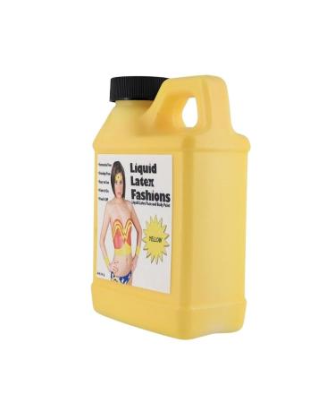 Yellow Liquid Latex Body Paint 8 Oz - Ammonia Free Odorless Easy Application for Cosplay & Professional Monster Makeup - Buy Online on GoSupps.com