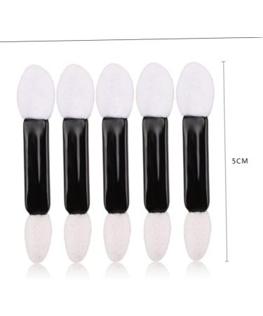 Eye shadow stick 50pcs Disposable Double Ended Sponge Eye Shadow Applicators Dual Sided Eyeshadow Brush Sponge Tipped Oval Makeup Applicator Black Handle - Buy Online on GoSupps.com