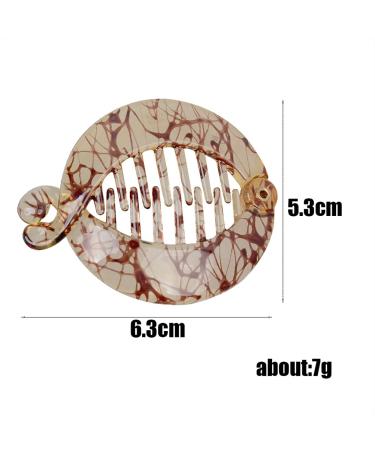 4-Piece Banana Fish Hair Clips Set | Stylish French Round Ponytail Holders for Women & Girls - Hair Accessories - Buy Online on GoSupps.com