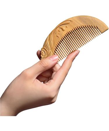 GENHAOSAN Hair Straightener Solid Wood Comb Home Fine Tooth Comb Portable Comb for Wet or Dry Curly Thin Thick Wavy or Straight Hair Curly Hair Brush - Buy Online on GoSupps.com