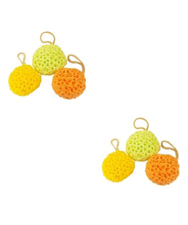 6 pcs Bath Ball Shower Ball Bath Sponge Ball Honeycomb Bubbles