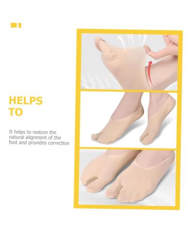 Healvian Hallux Valgus Regulator Separator Boat Socks Tool | 1 Pair for Men & Women | Invisible Polyester Fiber | 17.8x8cm - Buy Online on GoSupps.com