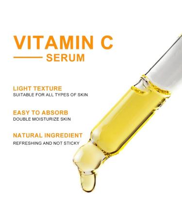 Organic Vitamin C Serum for Face - Anti Aging Brightening Serum with Hyaluronic Acid for Dark Spot Correction, Fine Lines & Wrinkles - Anti Wrinkle, Dark Circles, Age Spots, Pore Cleanser, Acne Scars - Buy Online on GoSupps.com