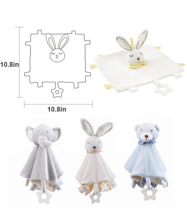 Zocita Baby Security Blanket - Soft Plush Teething Toy with Teether and Bell (Rabbit) - Buy Online on GoSupps.com