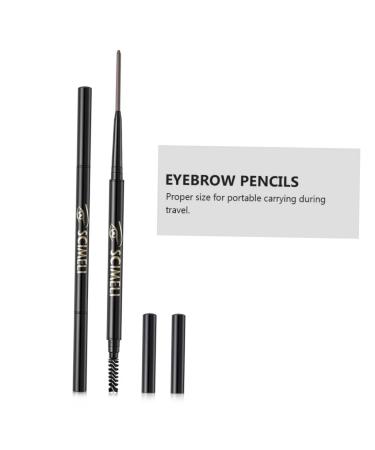 Healeved 2 1 Eyebrow Makeup Tools Pencil Longlasting Eyeliner Pencil Thin Eyebrow Pencils Eyebrow Filler Grey 1 count (Pack of 1) Grey