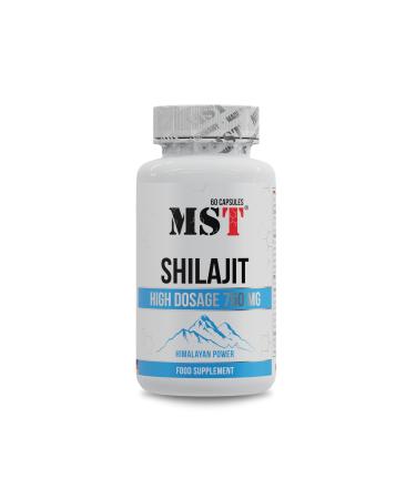 MST MST Nutrition Shilajit Capsules 60 Pcs - Highly Dosed to 500mg per Serving - Natural Himalayan Shilajit - Vegan & No Additives - Made in Germany
