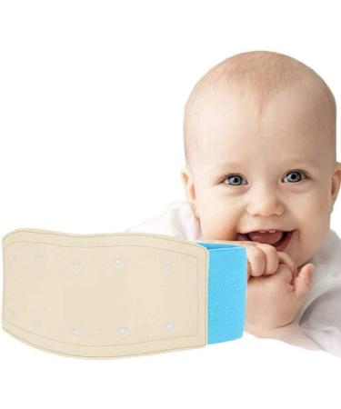 Soft heroic navel-binder-support belt Hernien-support bandage with 3 removable compression pads and adjustable straps for baby treatment Hernie hernia girdle (color: blue) (blue)