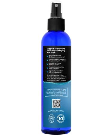 Muscle Rehab Magnesium Spray with Arnica & Natural Essential Oils: Zechstein Oil for Sports Recovery, Muscle Relief, Sleep & Relaxation, Non-Greasy Magnesium Oil on Feet Mist, 8oz - Buy Online on GoSupps.com
