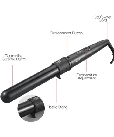 CkeyiN 32mm Hair Curling Wand - Professional Ceramic Barrel Curling Iron - Buy Online on GoSupps.com